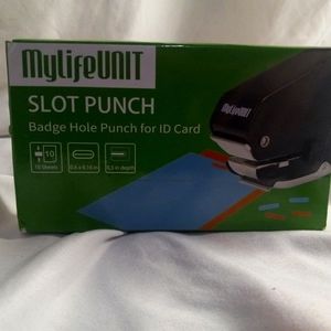 Badge hole punch